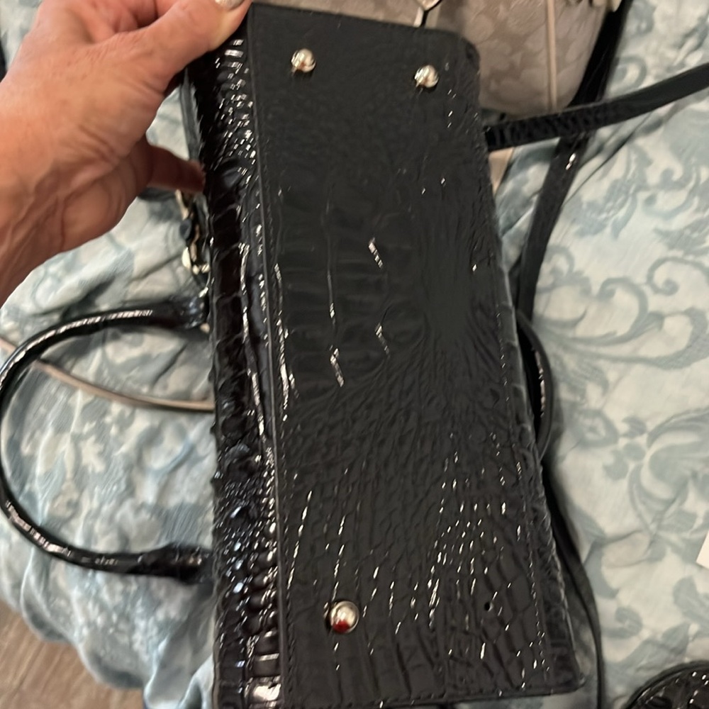 Brahmin Black Embossed Satchel Set - Picture 9 of 9